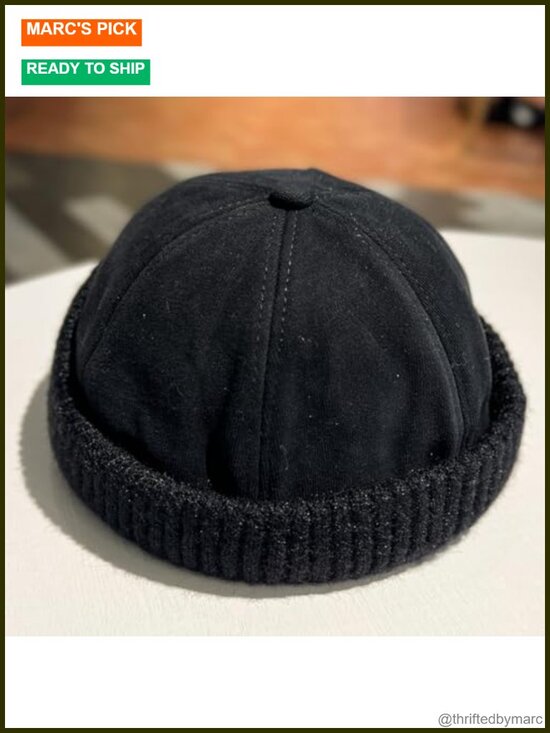Stretchable Cotton Blend Knit Beanie Hat Adjustable Brimless Cap main image 4